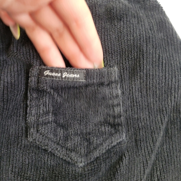 Vintage Guess Jeans Y2K Mini Corduroy Button Front Skirt - Picture 5 of 10